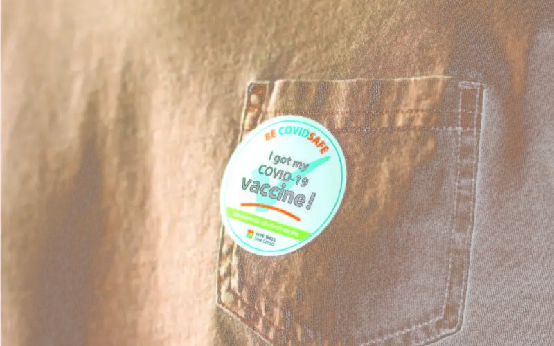 "I'm vaccinated" pin