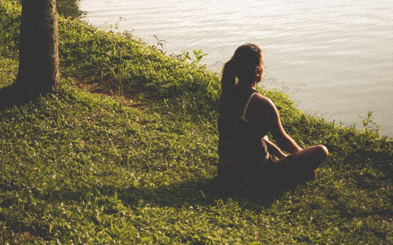Woman meditating