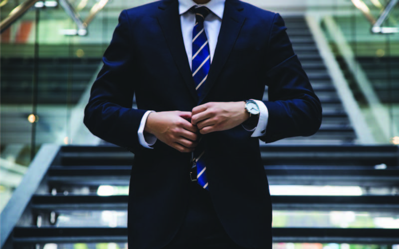 A Master's degree holder getting ready for a professional interview