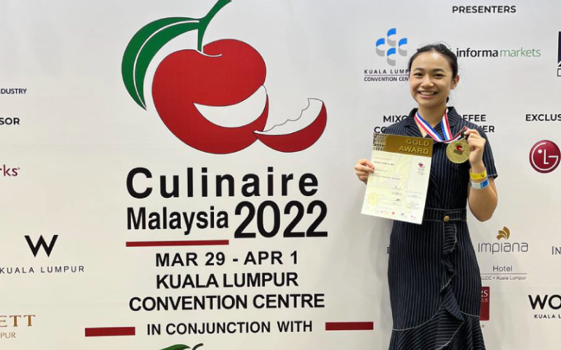 Agnes Chen winning gold in mixology mocktail category