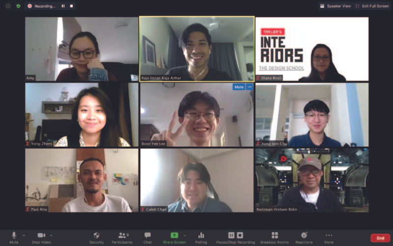 Mr. Raja Imran in one of his online classes with a few of his students