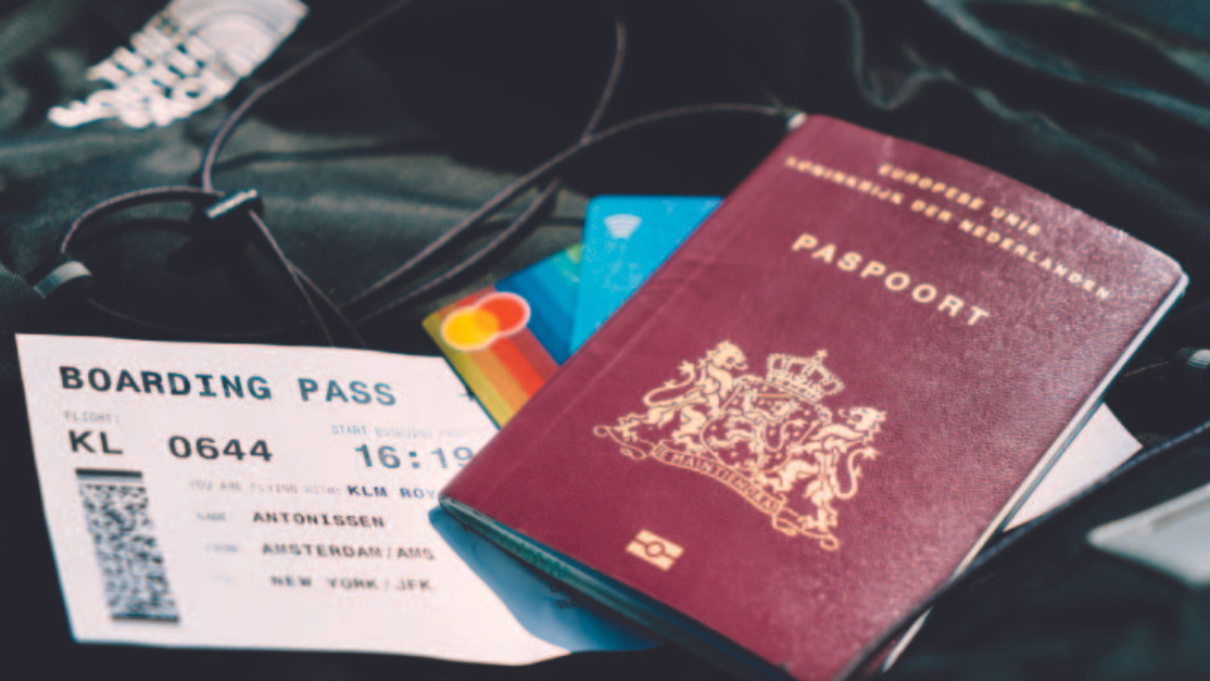 passport and boarding pass on the table