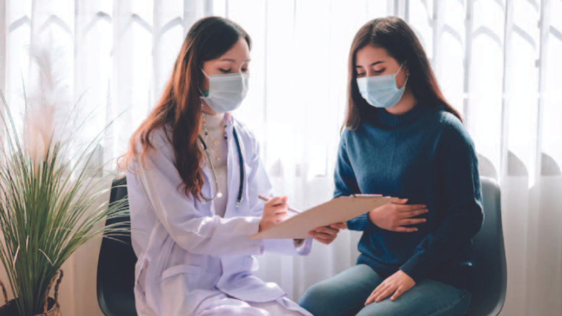female nurse and her patient