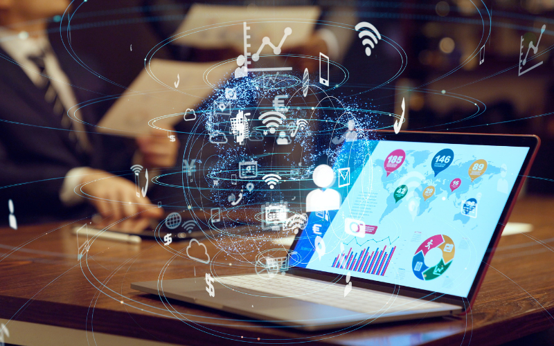 Illustration showing the pie chart of a finance