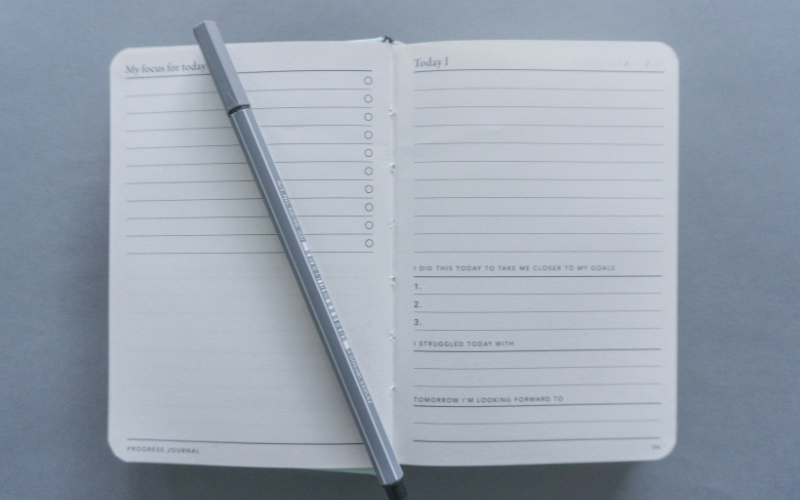 Goal setting notepad