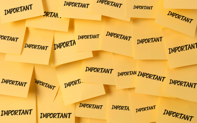 important sticky notes