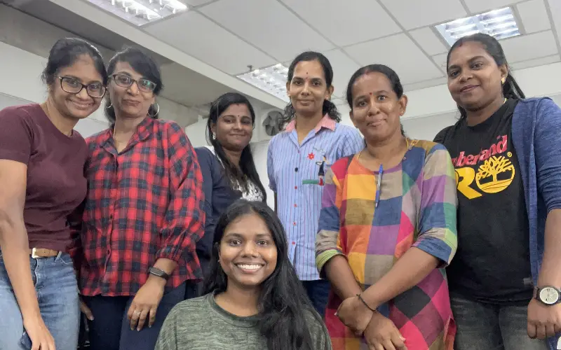 The group of five women from Sungai Choh who have been training to teach reading with Taylor's Projek BacaBaca team