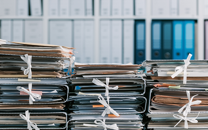 Stacks of legal document