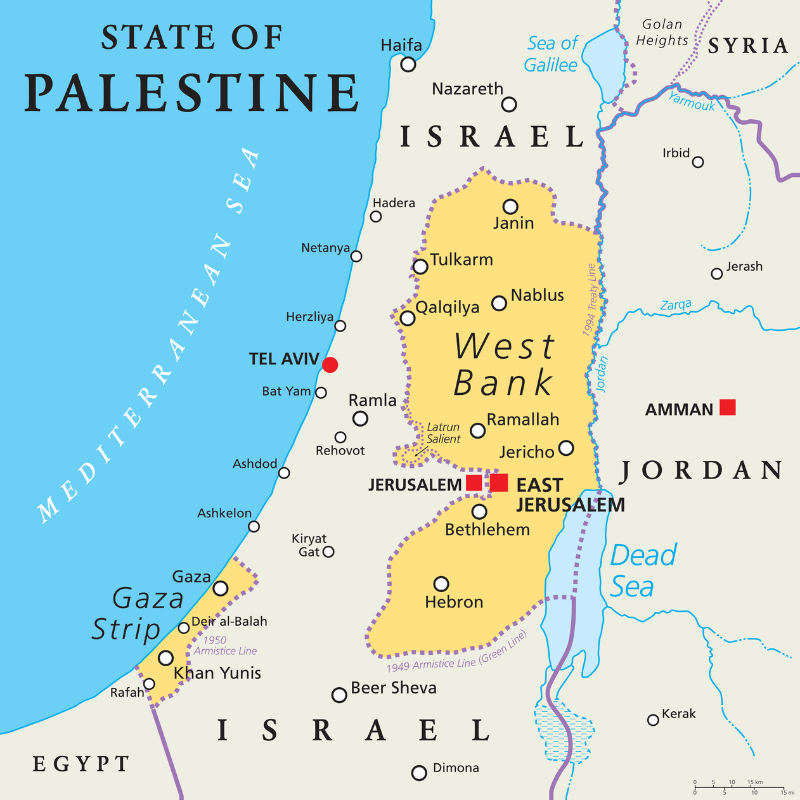 Map of the State of Israel