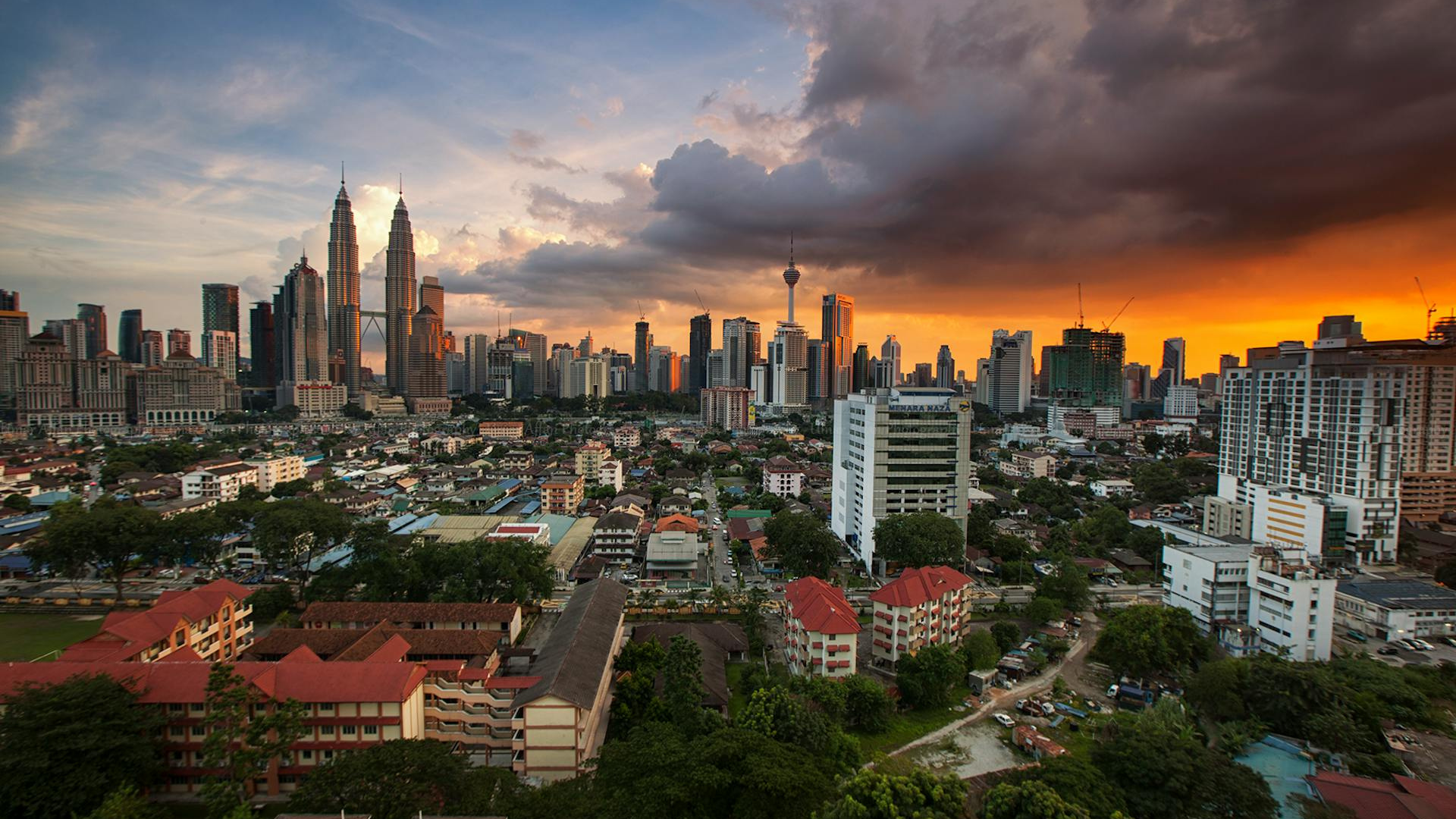 Kuala Lumpur Skyline during sunset