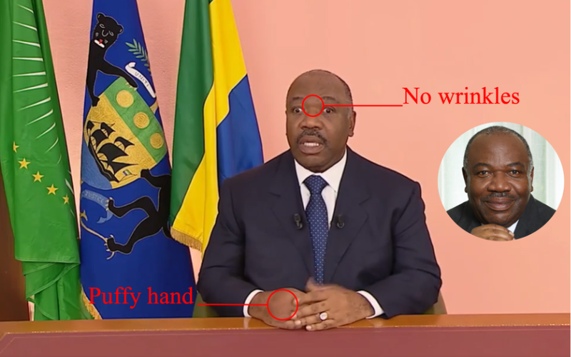 Deepfake video depicting formal President of Gabon, Ali Bongo 