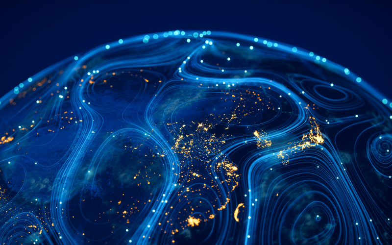 Data flow across the globe
