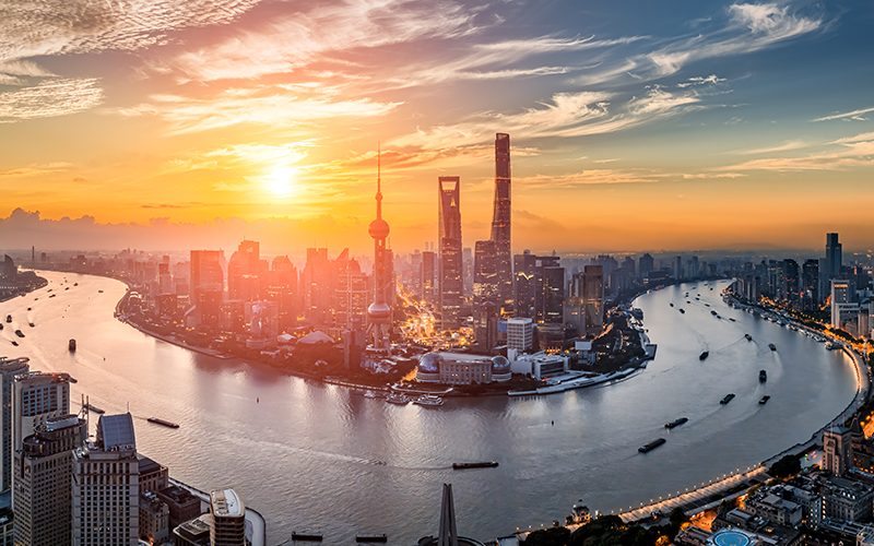 Skyline in Shanghai, China
