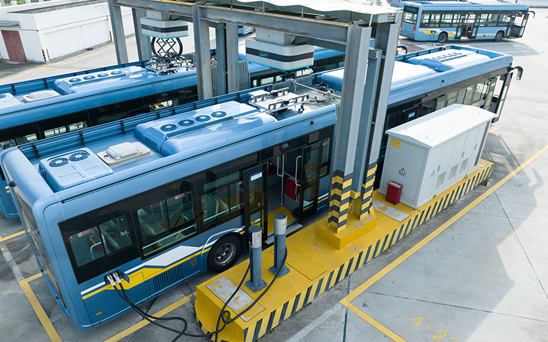 Sustainable urban development, electric bus charging facilities