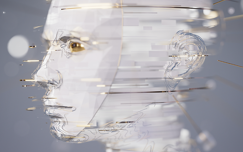 3D renderes image showing human