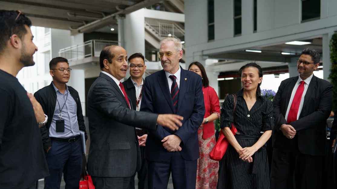 Professor Barry Winn with Dr. Fahad