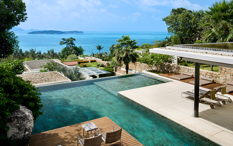 The View From An Island Villa Out To The Ocean