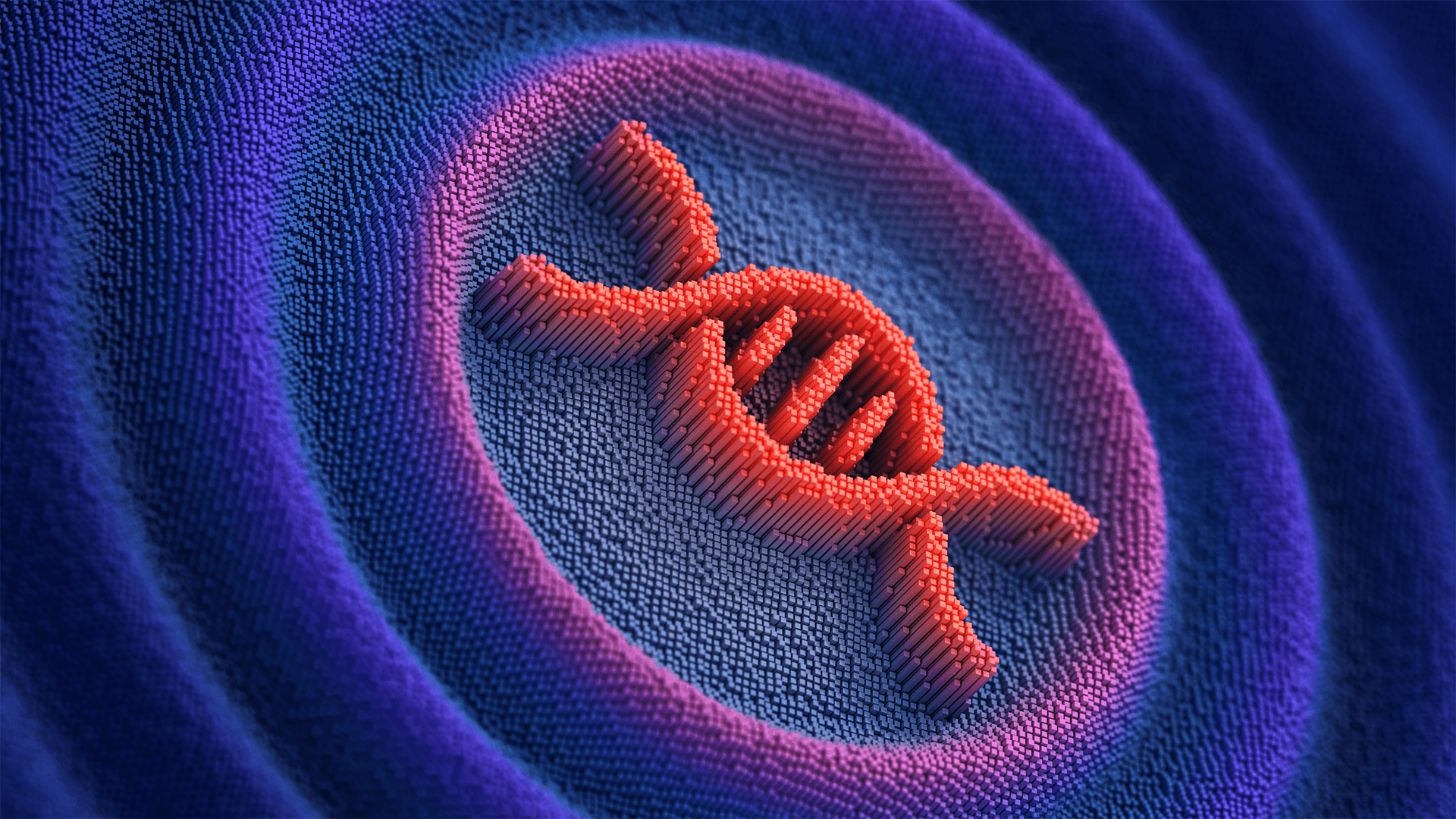 Abstract image depicts the human DNA