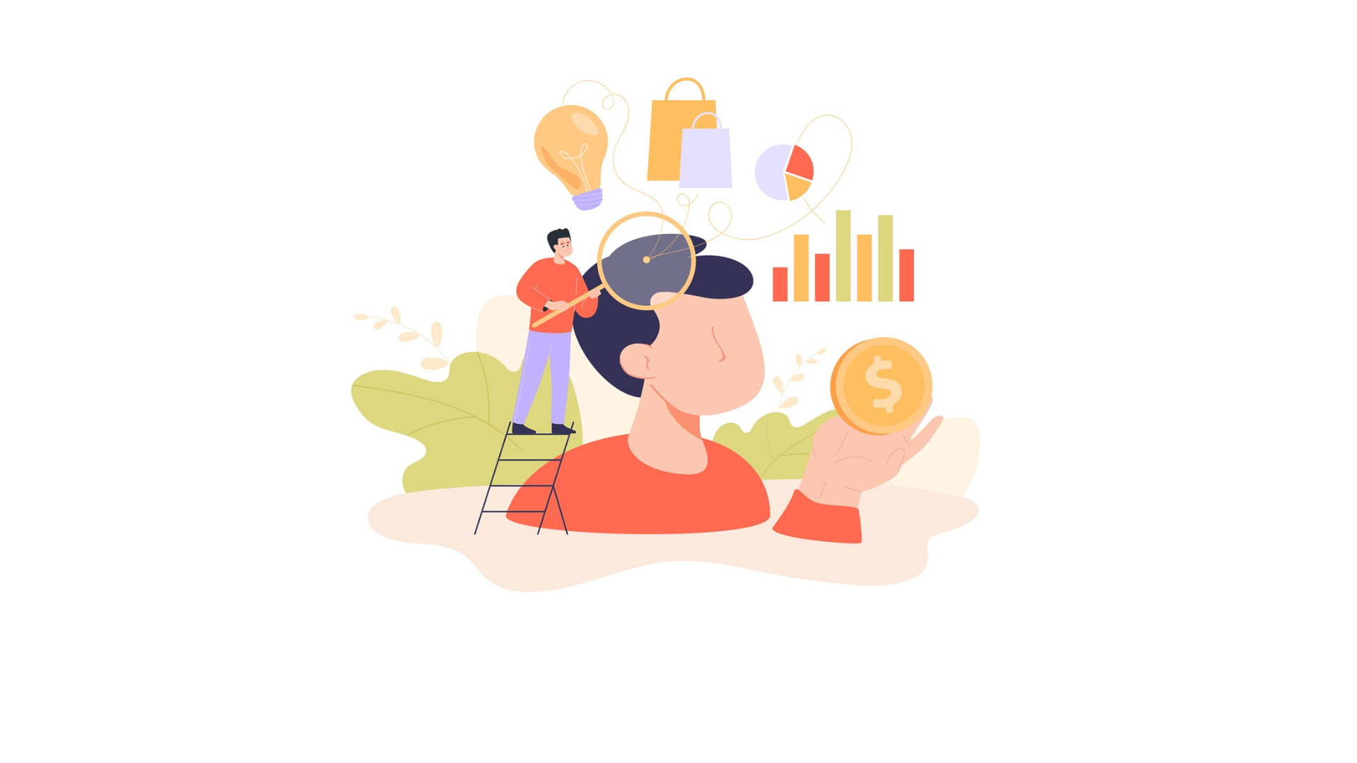 illustration of money and person