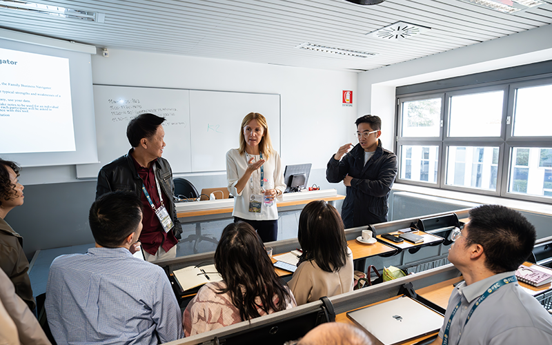 Participants engaged in an interactive learning session about family business dynamics and strategic governance.