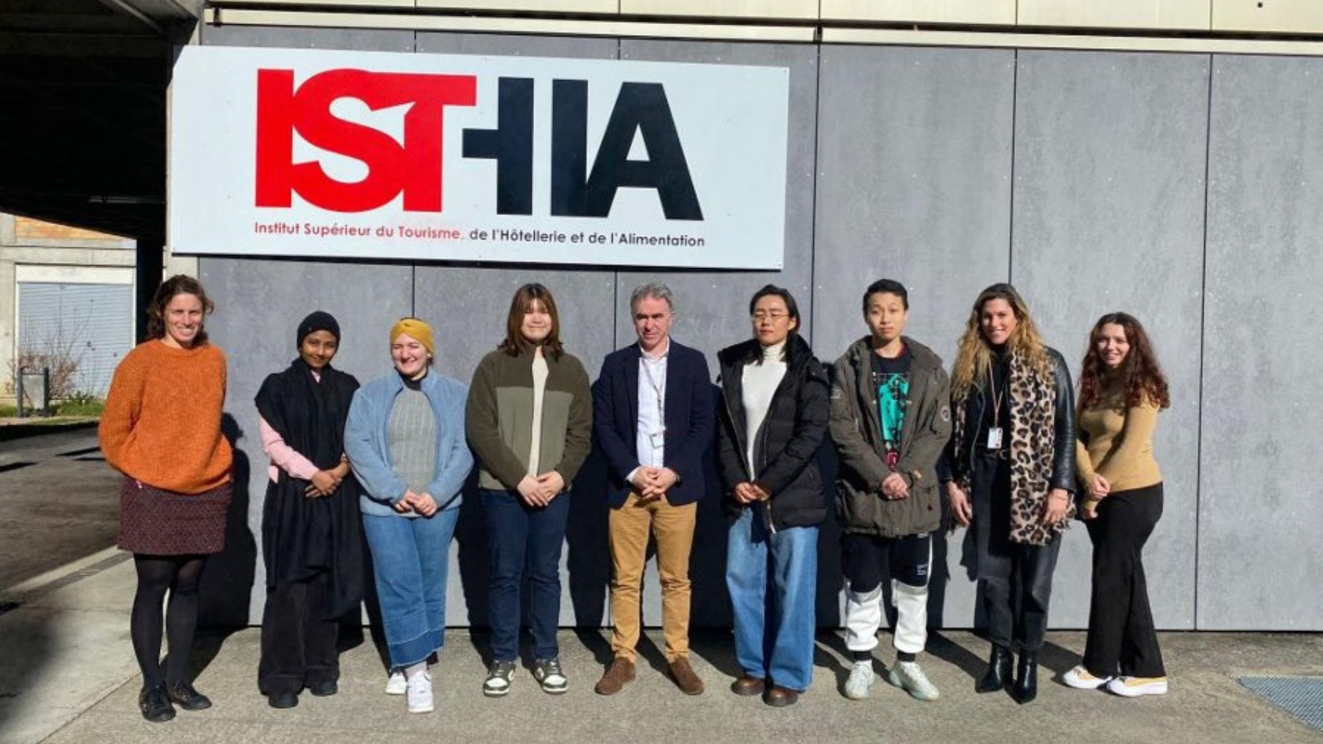 students of the master of food studies and gastronomy lined up
