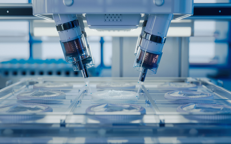 scientific process on gel substance