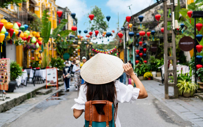 woman travelling in vietnam