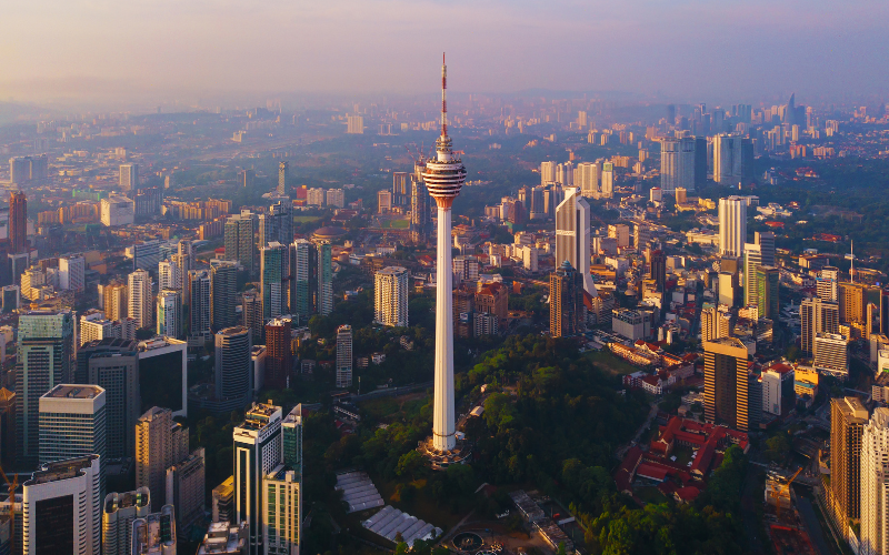 Kuala Lumpur’s KL Tower standing tall amid the city’s skyline