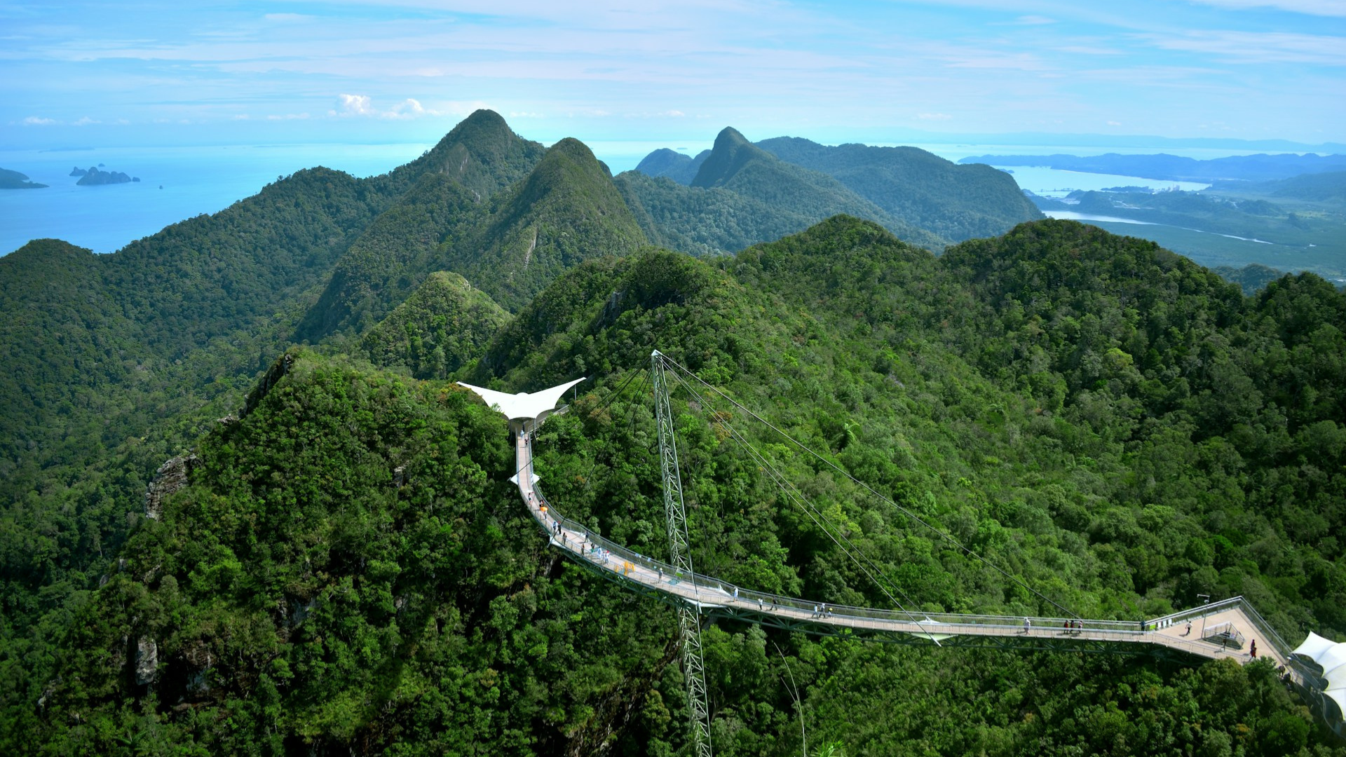 aerial view of langkawi skybridge