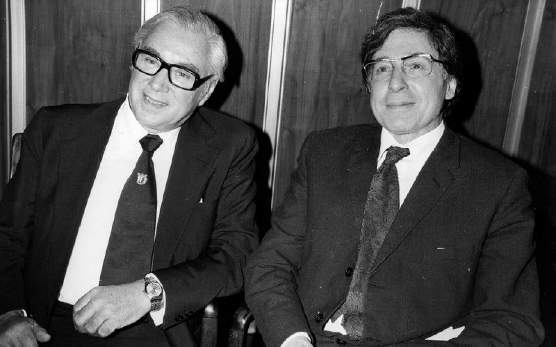 Robert G. Edwards, right, and Dr. Patrick Steptoe, left.