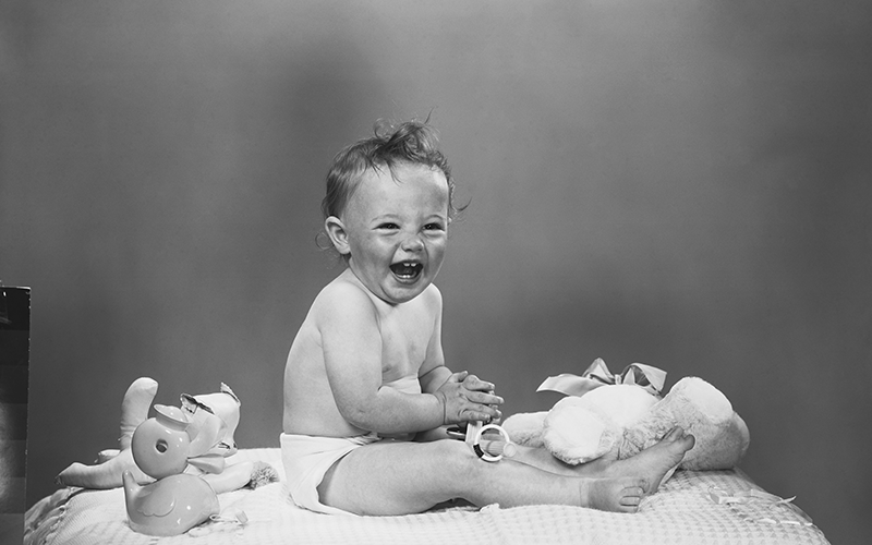 Baby laughing