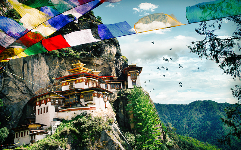 Tiger's Nest Monastery (Taktshang) in the Kingdom of Bhutan