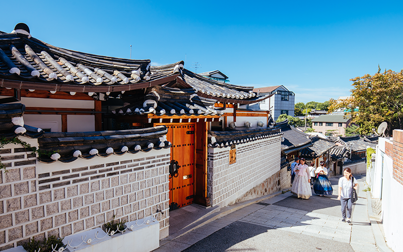Bukchon Hanok Village in South Korea