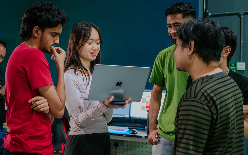 Taylor's student having discussion