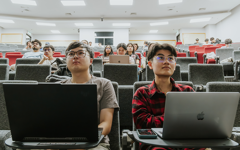 Taylor's computer science student in the lecturer hall