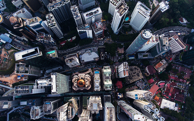 Aerial view for Kuala Lumpur