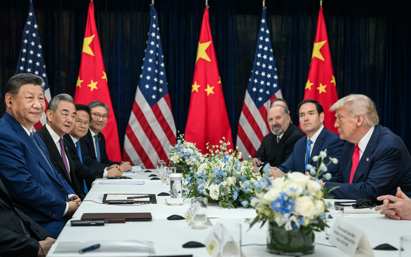 Meeting between President Xi and Trump in Seoul, 2025