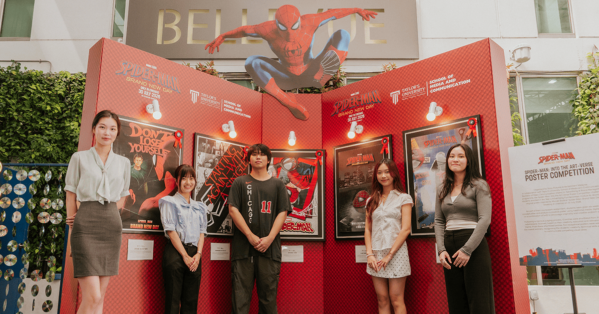 Taylor's student and the Spider Man poster