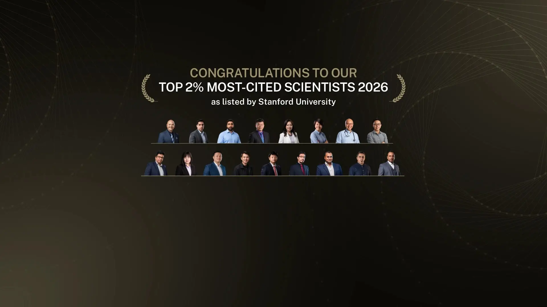 Congratulations to our Top 2% Most-Cited Scientists 2026 as listed by Stanford University