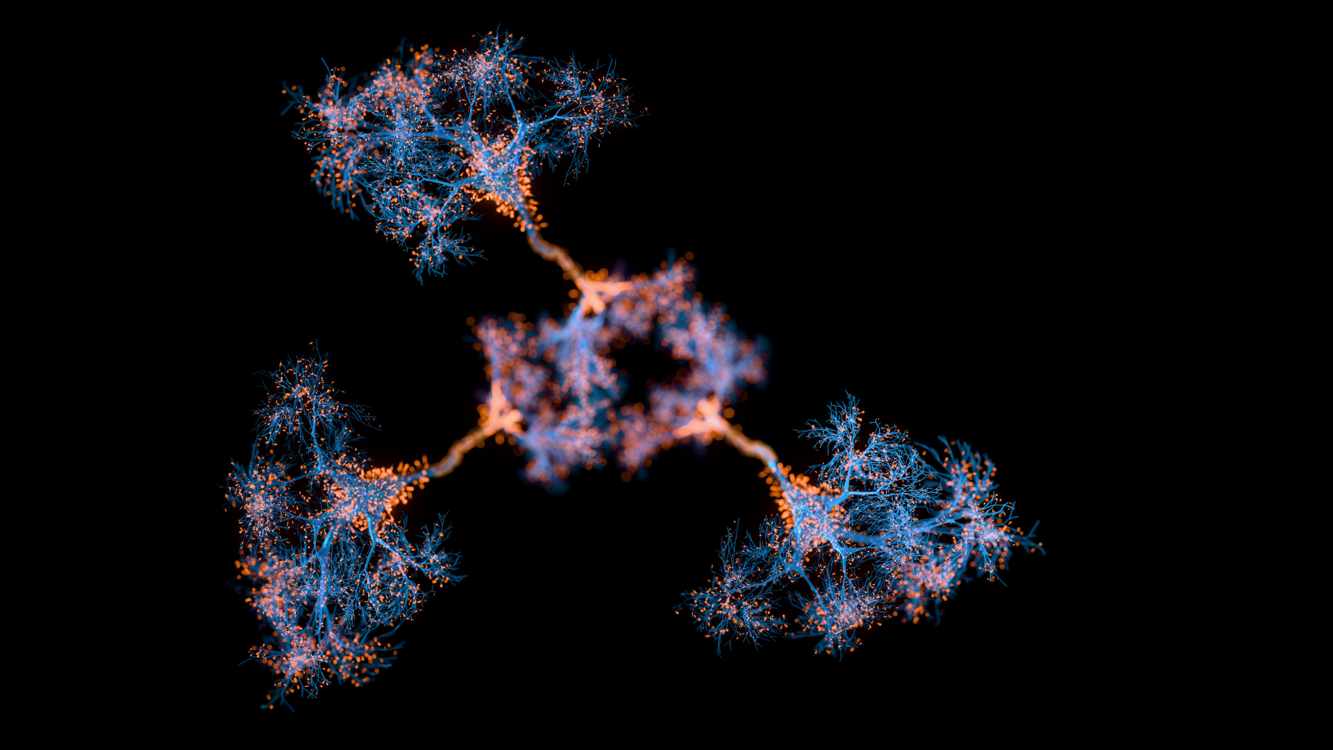 An abstract visualisation of a neural network