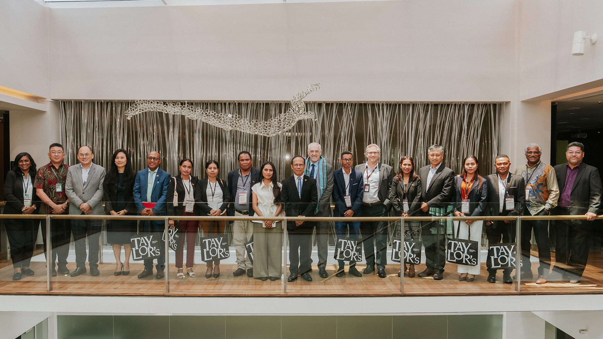 Group photograph of the MHESC delegation and Taylor’s University representatives at the Taylor’s University Lakeside Campus