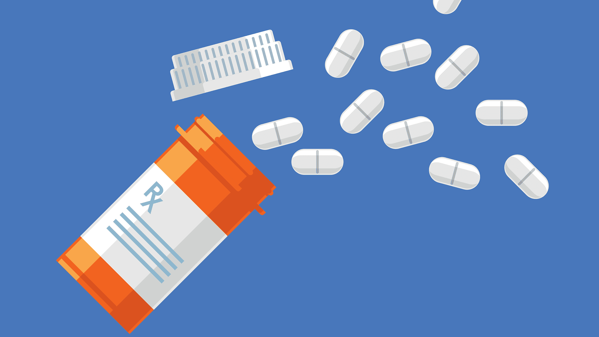 Illustration showing medicine pills