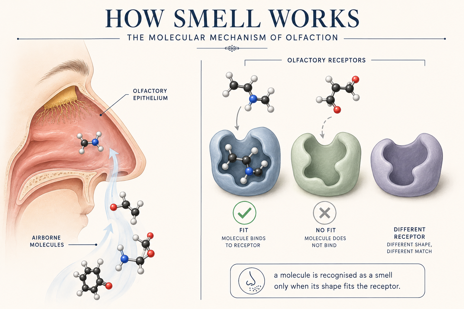 Illustration showing how the smell works