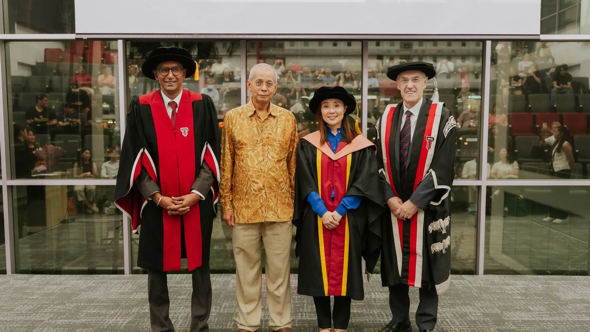 Professor Ts Dr Chong Li Choo with guests at her inaugural lecture at Taylor's University