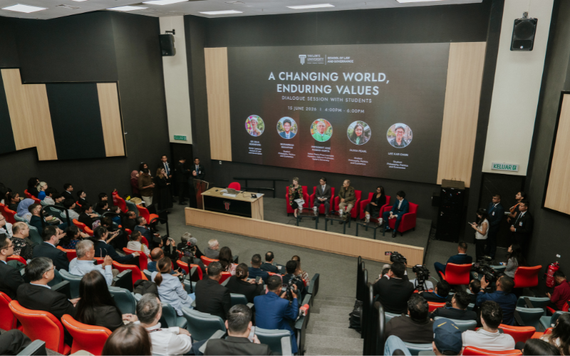 The hall that held the 'A Changing World, Enduring Values' dialogue session