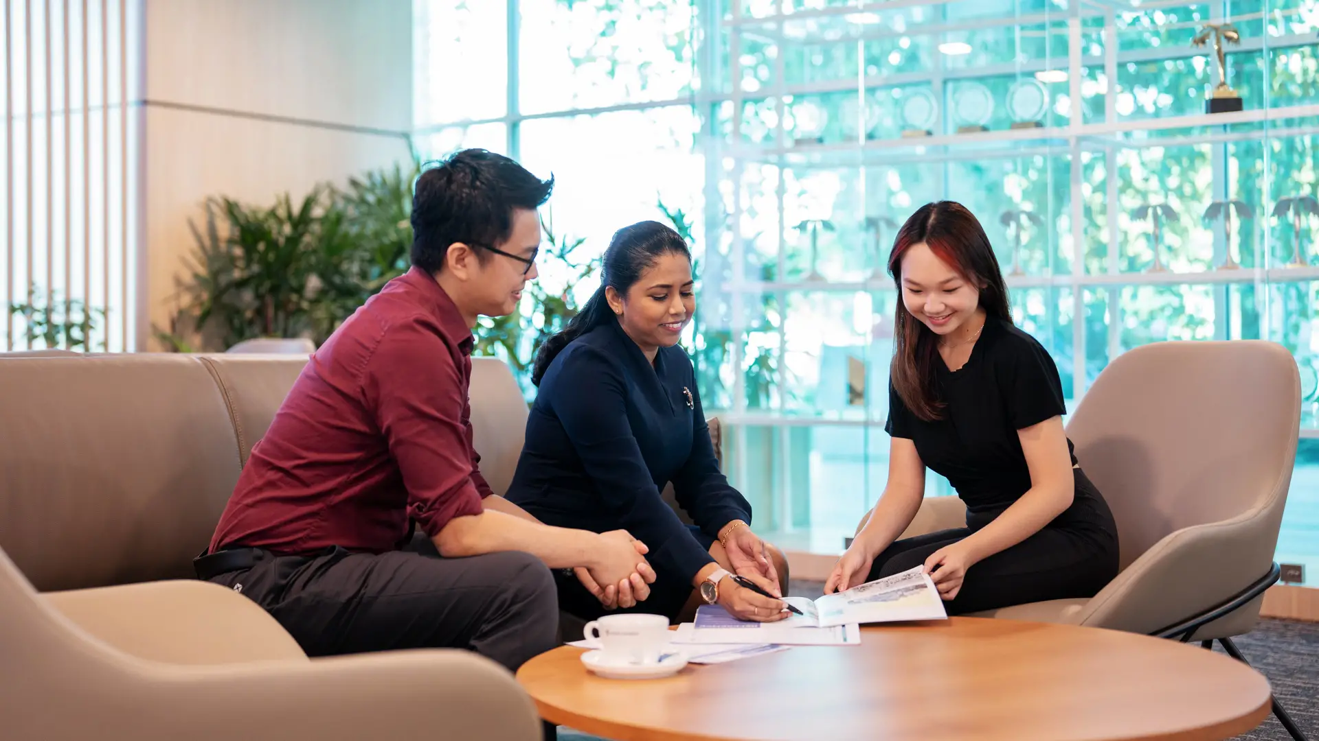 a female student getting counselling while seated