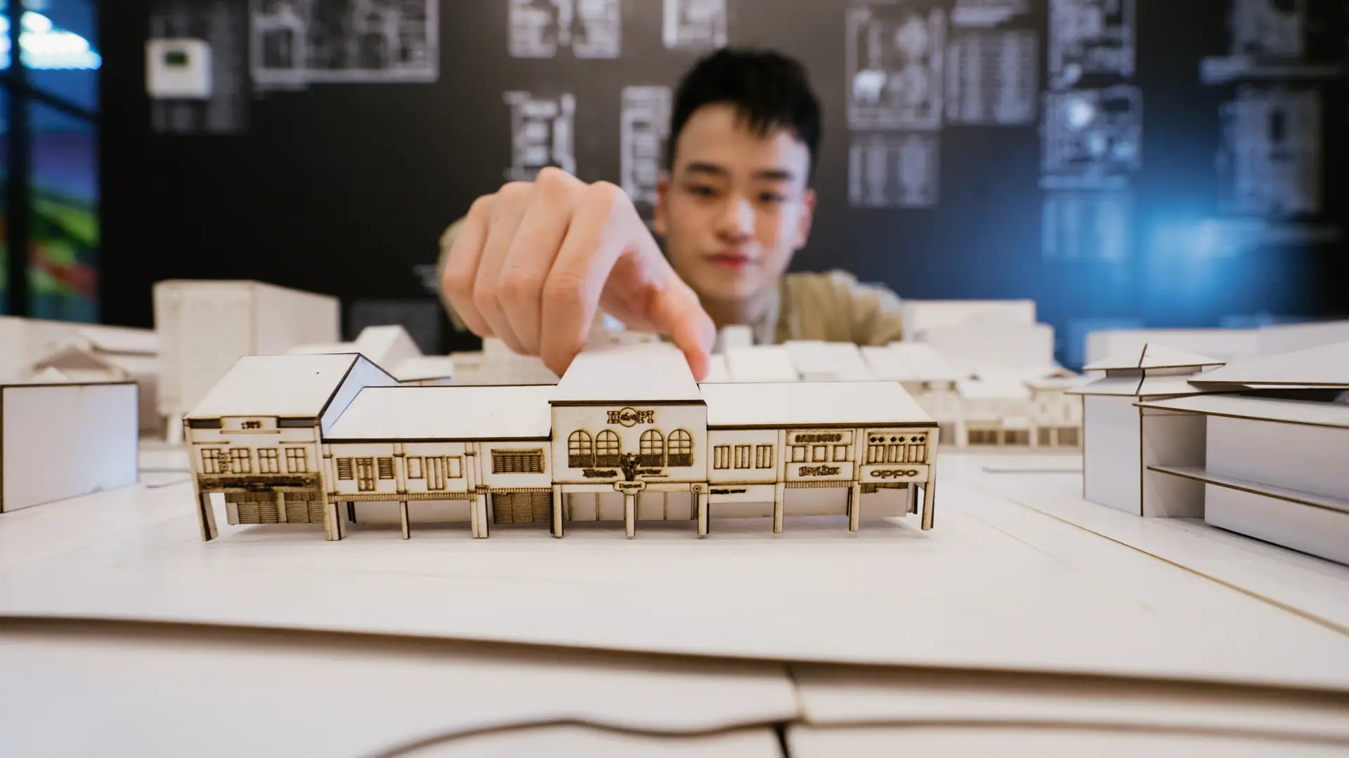 Taylor’s architecture student working on a design model 