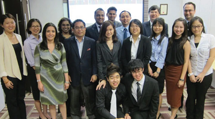 Group of students with Taylor's Business school industry partners