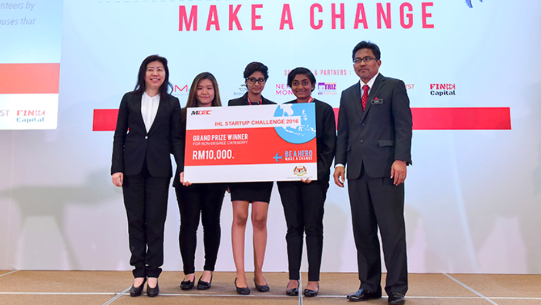 Group of students on the stage
