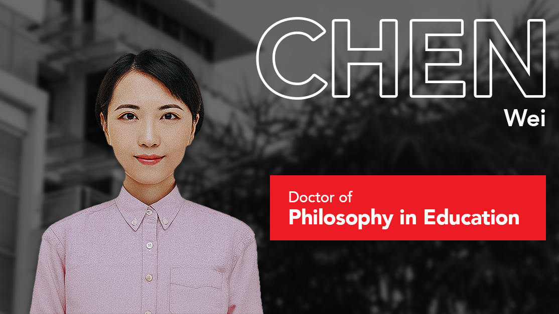 poster of Dr Chen with a phd in education